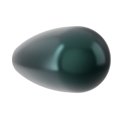 Swarovski Pearls Drop Half Drilled (5816) Crystal Black - Bluestreak Crystals