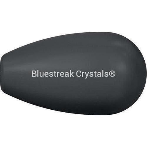 Swarovski Pearls Drop Half Drilled (5816) Crystal Black-Swarovski Pearls-15x8mm - Pack of 5-Bluestreak Crystals
