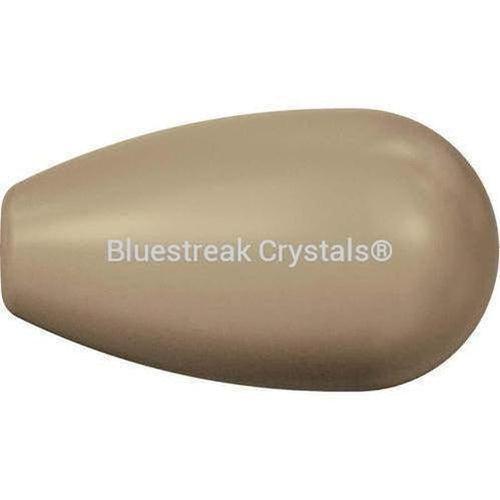 Swarovski Pearls Drop Half Drilled (5816) Crystal Bronze-Swarovski Pearls-11.5x6mm - Pack of 5-Bluestreak Crystals
