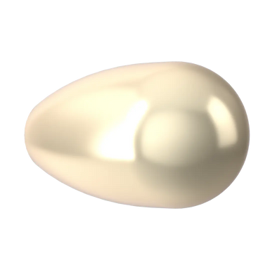 Swarovski Pearls Drop Half Drilled (5816) Crystal Cream - Bluestreak Crystals