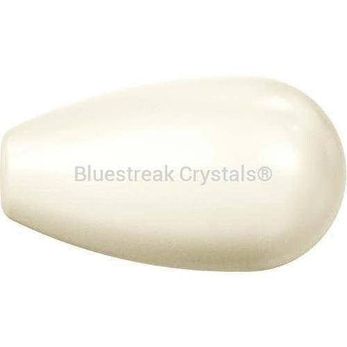 Swarovski Pearls Drop Half Drilled (5816) Crystal Cream-Swarovski Pearls-11.5x6mm - Pack of 5-Bluestreak Crystals