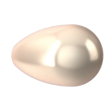 Swarovski Pearls Drop Half Drilled (5816) Crystal Creamrose - Bluestreak Crystals