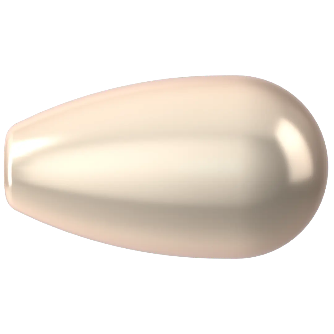 Swarovski Pearls Drop Half Drilled (5816) Crystal Creamrose - Bluestreak Crystals