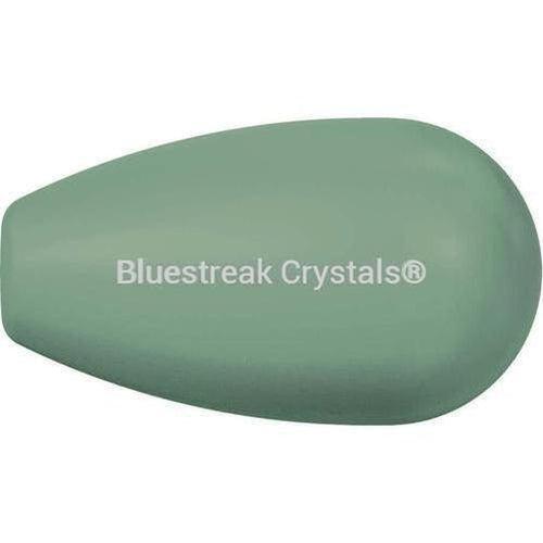 Swarovski Pearls Drop Half Drilled (5816) Crystal Jade-Swarovski Pearls-11.5x6mm - Pack of 5-Bluestreak Crystals