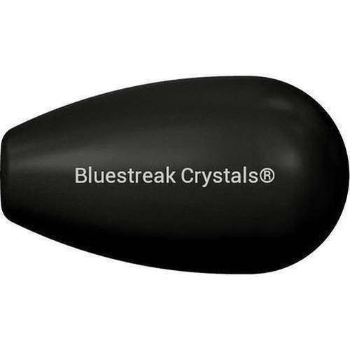 Swarovski Pearls Drop Half Drilled (5816) Crystal Mystic Black-Swarovski Pearls-11.5x6mm - Pack of 5-Bluestreak Crystals