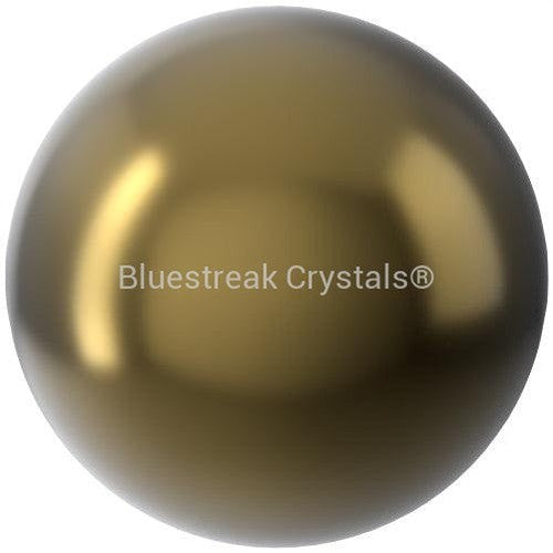Swarovski Pearls Round (5810) Crystal Antique Brass-Swarovski Pearls-2mm - Pack of 50-Bluestreak Crystals