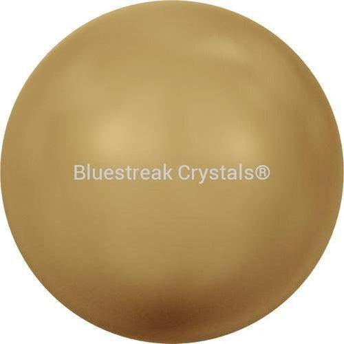 Swarovski Pearls Round (5810) Crystal Bright Gold-Swarovski Pearls-2mm - Pack of 50-Bluestreak Crystals