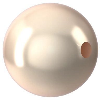 Swarovski Pearls Round Half Drilled (5818) Crystal Creamrose - Bluestreak Crystals