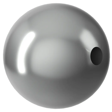 Swarovski Pearls Round Half Drilled (5818) Crystal Grey - Bluestreak Crystals
