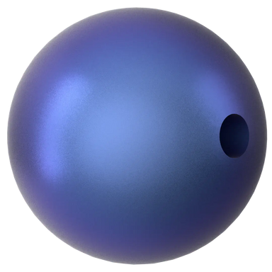 Swarovski Pearls Round Half Drilled (5818) Crystal Iridescent Dark Blue - Bluestreak Crystals