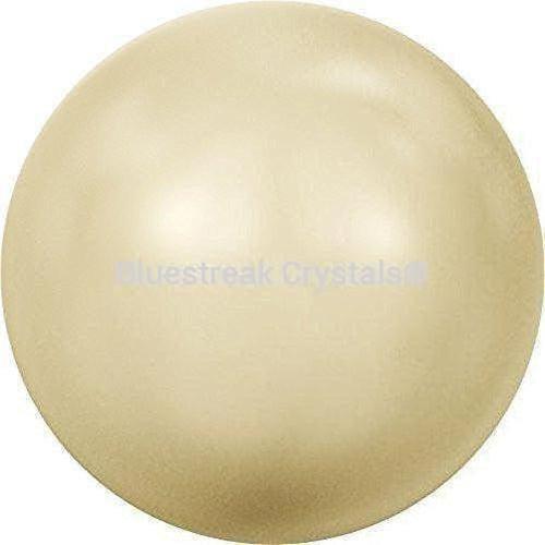 Swarovski Pearls Round Half Drilled (5818) Crystal Light Gold-Swarovski Pearls-6mm - Pack of 10-Bluestreak Crystals