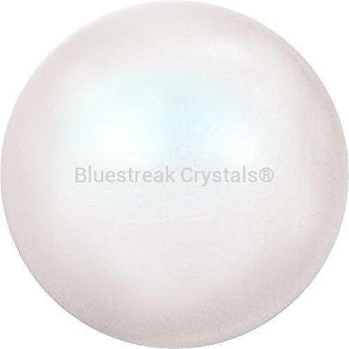 Swarovski Pearls Round Half Drilled (5818) Crystal Pearlescent White-Swarovski Pearls-3mm - Pack of 10-Bluestreak Crystals