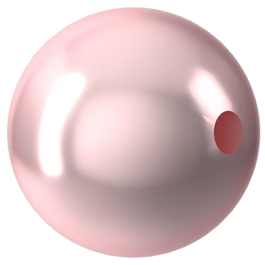 Swarovski Pearls Round Half Drilled (5818) Crystal Rosaline - Bluestreak Crystals