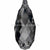 Swarovski Pendants Briolette (6010) Crystal Silver Night-Swarovski Pendants-11mm - Pack of 1-Bluestreak Crystals