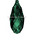Swarovski Pendants Briolette (6010) Emerald-Swarovski Pendants-11mm - Pack of 1-Bluestreak Crystals