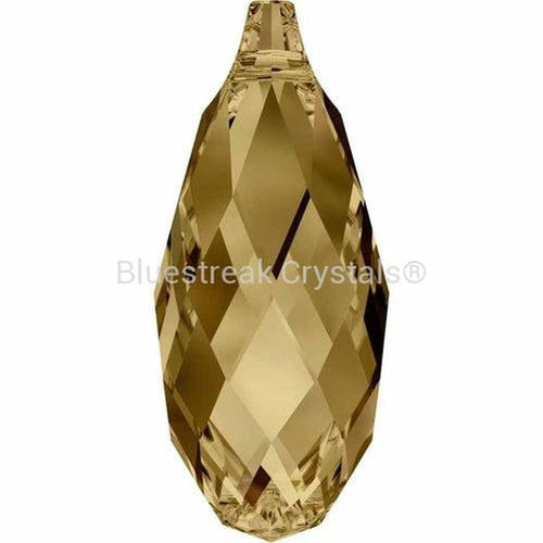Swarovski Pendants Briolette (6010) Light Colorado Topaz-Swarovski Pendants-11mm - Pack of 144 (Wholesale)-Bluestreak Crystals