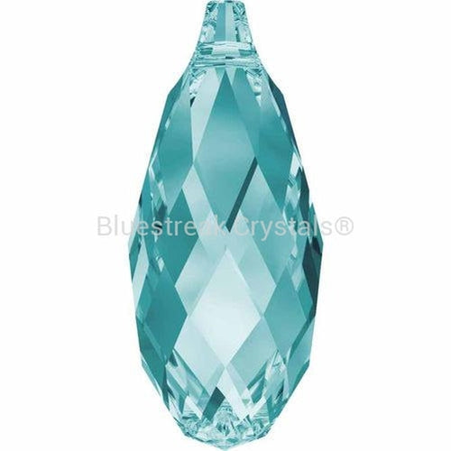 Swarovski Pendants Briolette (6010) Light Turquoise-Swarovski Pendants-11mm - Pack of 1-Bluestreak Crystals