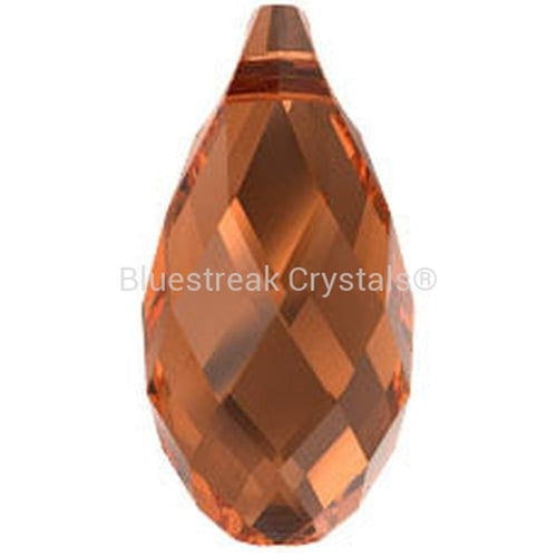Swarovski Pendants Briolette (6010) Smoked Amber-Swarovski Pendants-11mm - Pack of 1-Bluestreak Crystals
