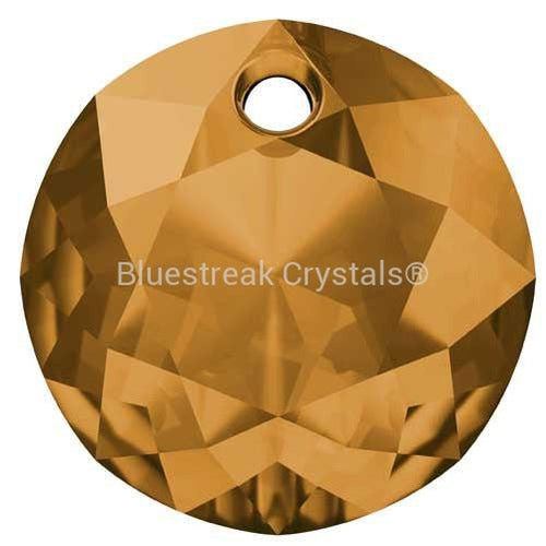 Swarovski Pendants Classic Cut (6430) Topaz-Swarovski Pendants-8mm - Pack of 4-Bluestreak Crystals