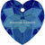 Swarovski Pendants Classic Heart (6215) Crystal Bermuda Blue P-Swarovski Pendants-18mm - Pack of 1-Bluestreak Crystals