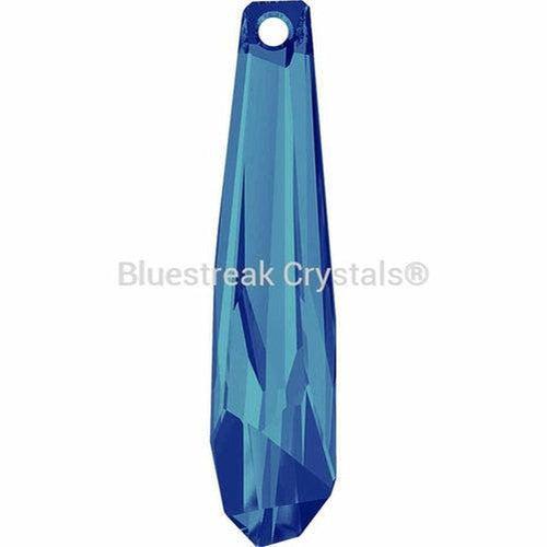 Swarovski Pendants Crystalactite (6017/G) Crystal Bermuda Blue P-Swarovski Pendants-30mm - Pack of 1-Bluestreak Crystals