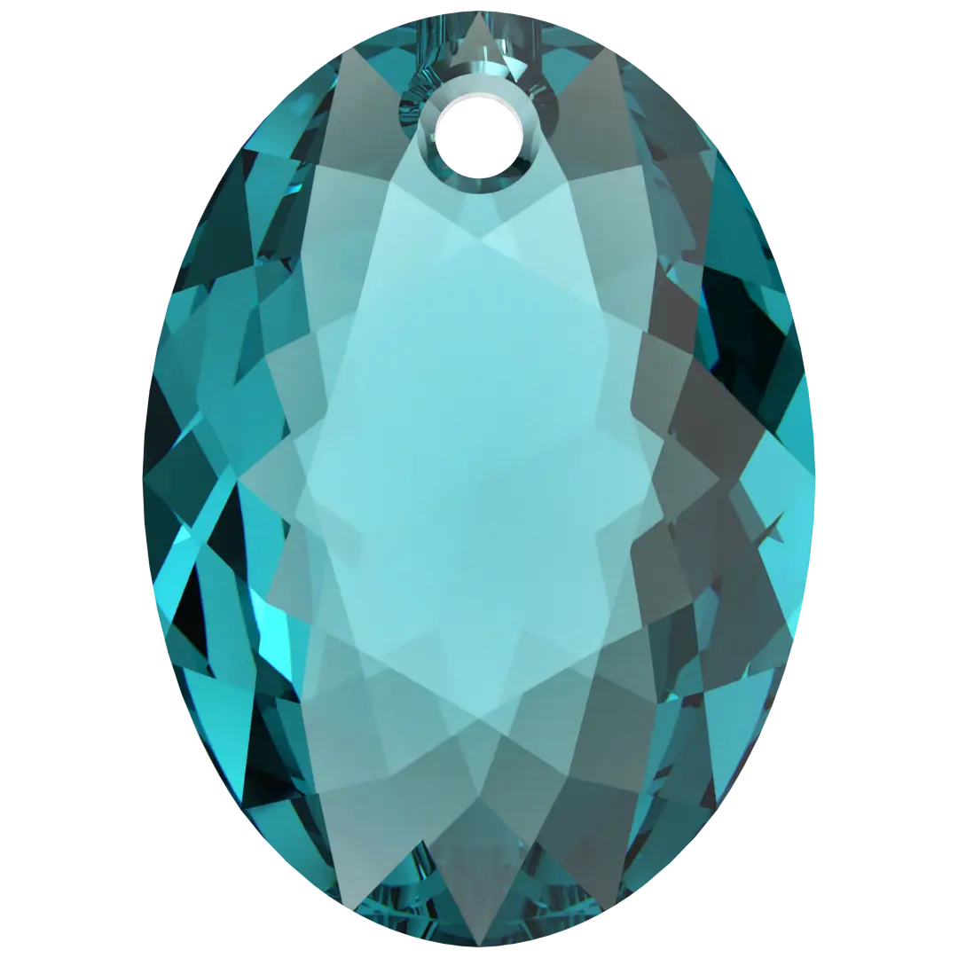 Swarovski Pendants Elliptic Cut (6438) Blue Zircon - Bluestreak Crystals