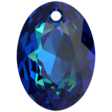 Swarovski Pendants Elliptic Cut (6438) Crystal Bermuda Blue P - Bluestreak Crystals