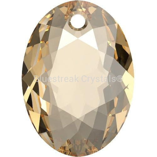 Swarovski Pendants Elliptic Cut (6438) Crystal Golden Shadow-Swarovski Pendants-9mm - Pack of 4-Bluestreak Crystals