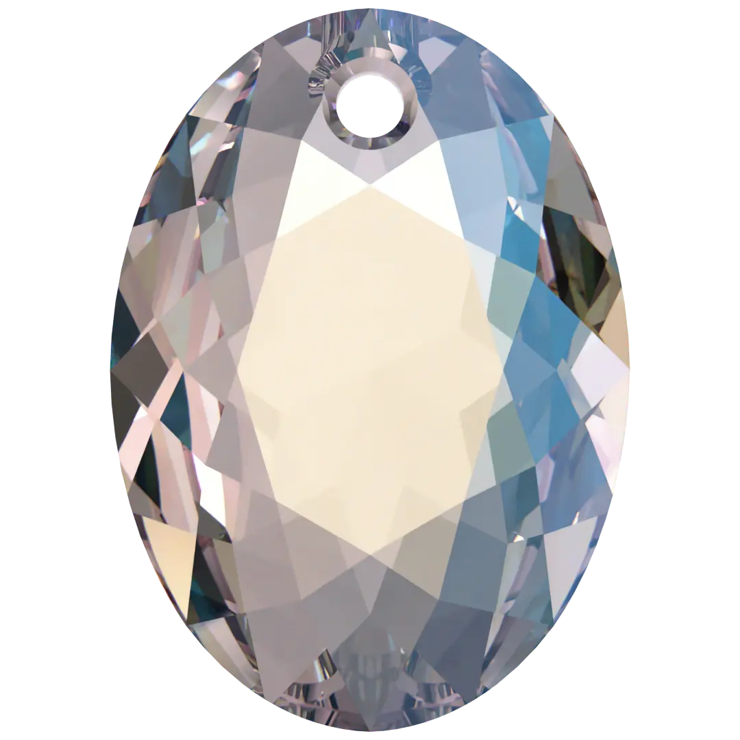 Swarovski Pendants Elliptic Cut (6438) Crystal Shimmer - Bluestreak Crystals