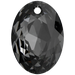 Swarovski Pendants Elliptic Cut (6438) Crystal Silver Night - Bluestreak Crystals