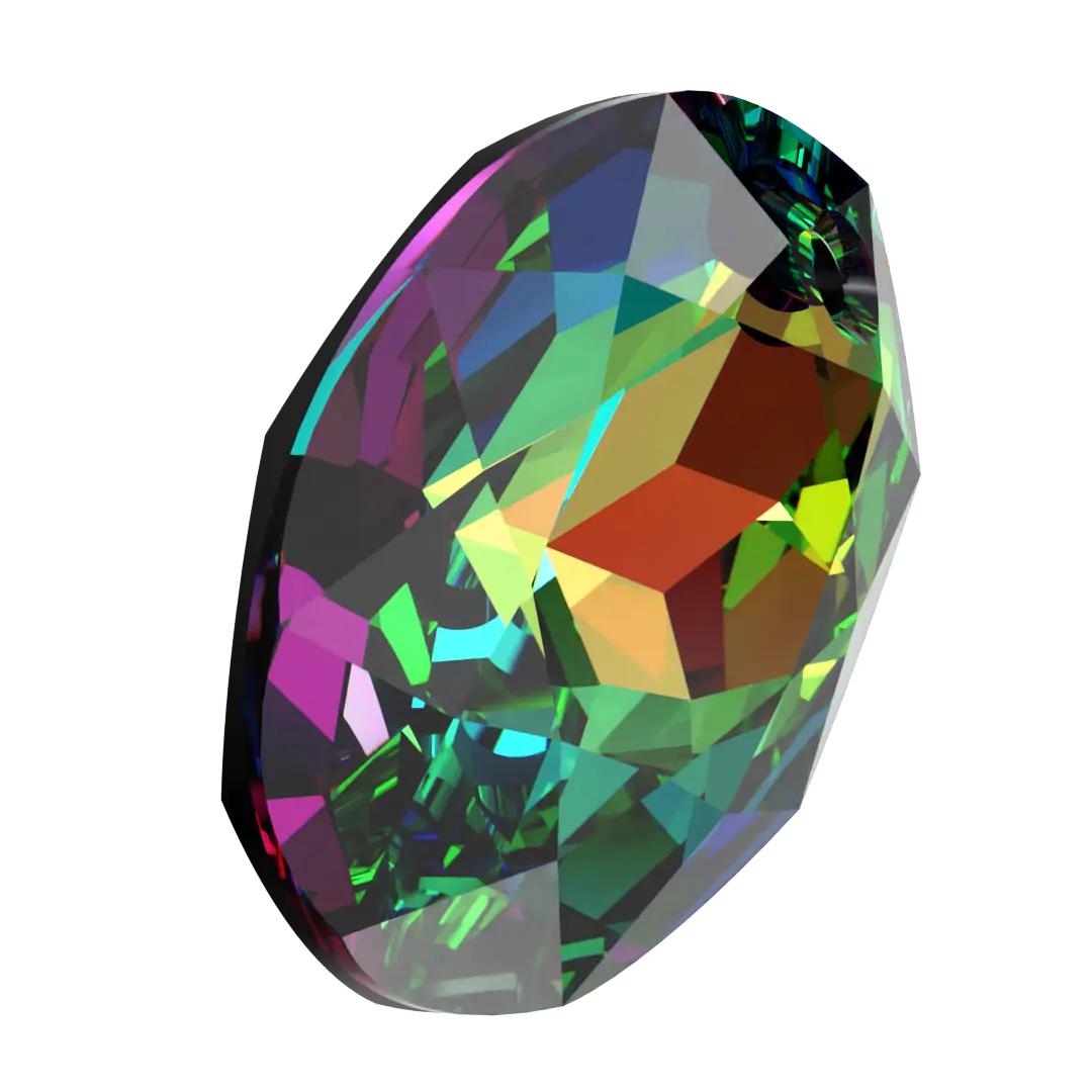 Swarovski Pendants Elliptic Cut (6438) Crystal Vitrail Medium P - Bluestreak Crystals