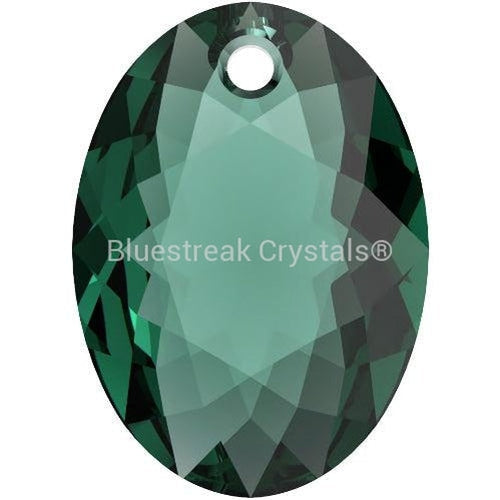 Swarovski Pendants Elliptic Cut (6438) Emerald-Swarovski Pendants-9mm - Pack of 4-Bluestreak Crystals