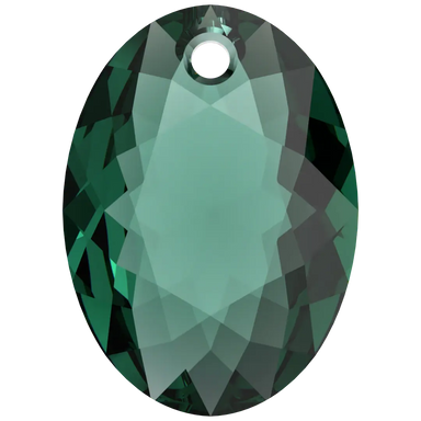 Swarovski Pendants Elliptic Cut (6438) Emerald - Bluestreak Crystals