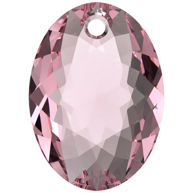 Swarovski Pendants Elliptic Cut (6438) Light Rose - Bluestreak Crystals