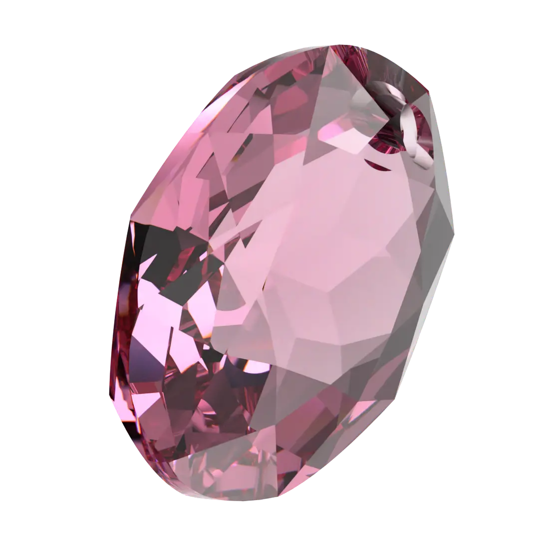Swarovski Pendants Elliptic Cut (6438) Rose - Bluestreak Crystals
