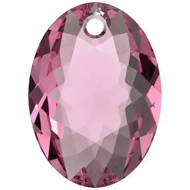 Swarovski Pendants Elliptic Cut (6438) Rose - Bluestreak Crystals