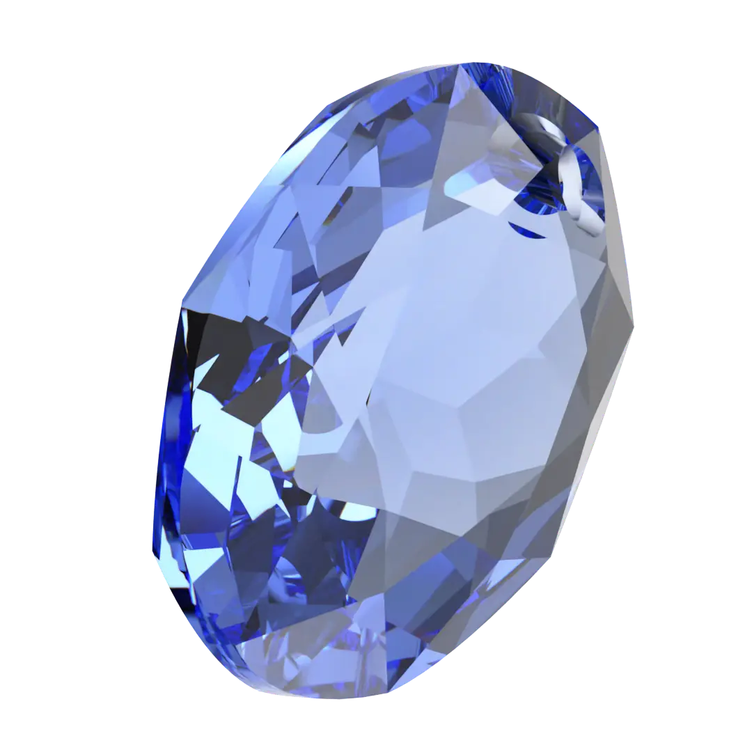 Swarovski Pendants Elliptic Cut (6438) Sapphire - Bluestreak Crystals