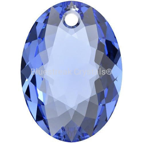Swarovski Pendants Elliptic Cut (6438) Sapphire-Swarovski Pendants-9mm - Pack of 4-Bluestreak Crystals