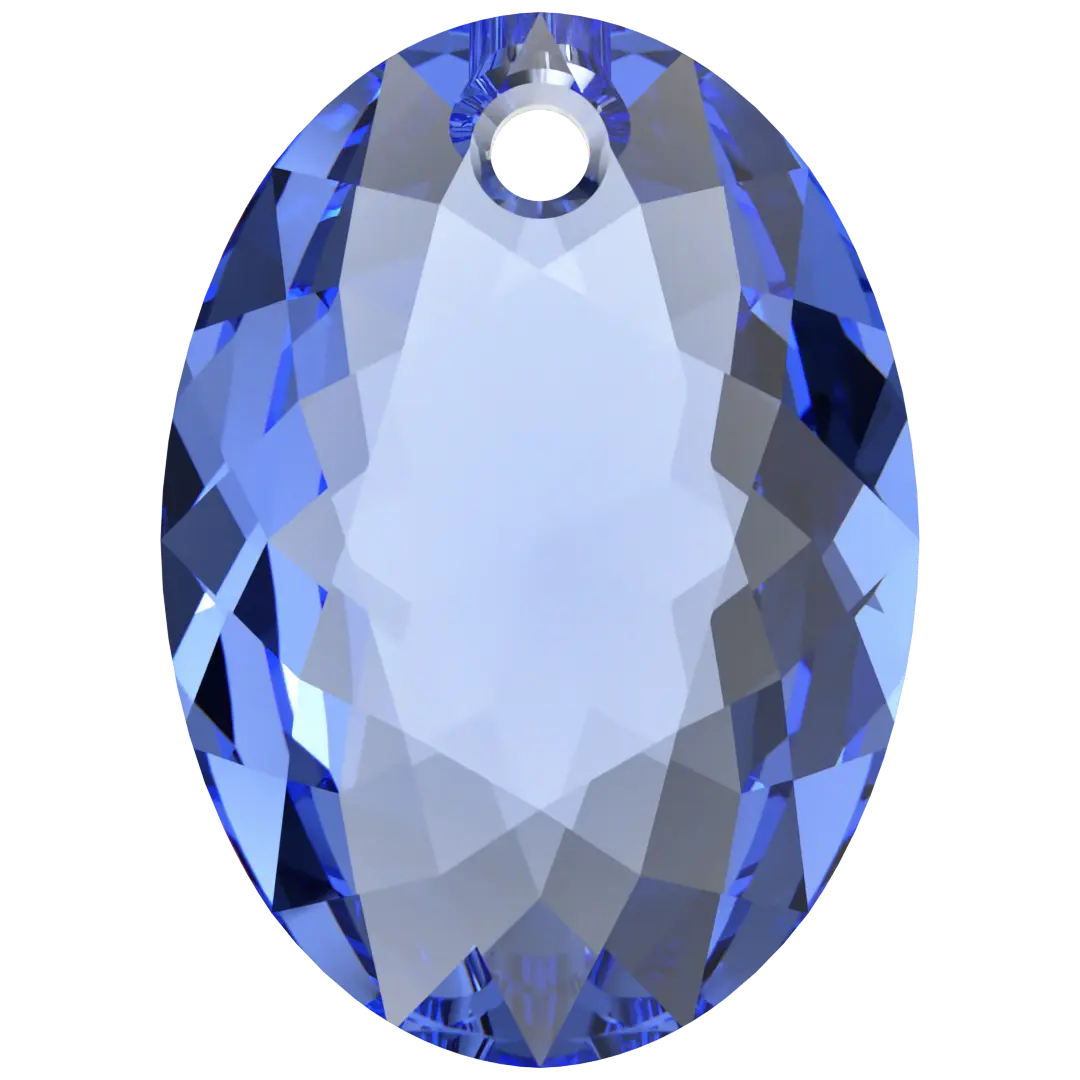 Swarovski Pendants Elliptic Cut (6438) Sapphire - Bluestreak Crystals
