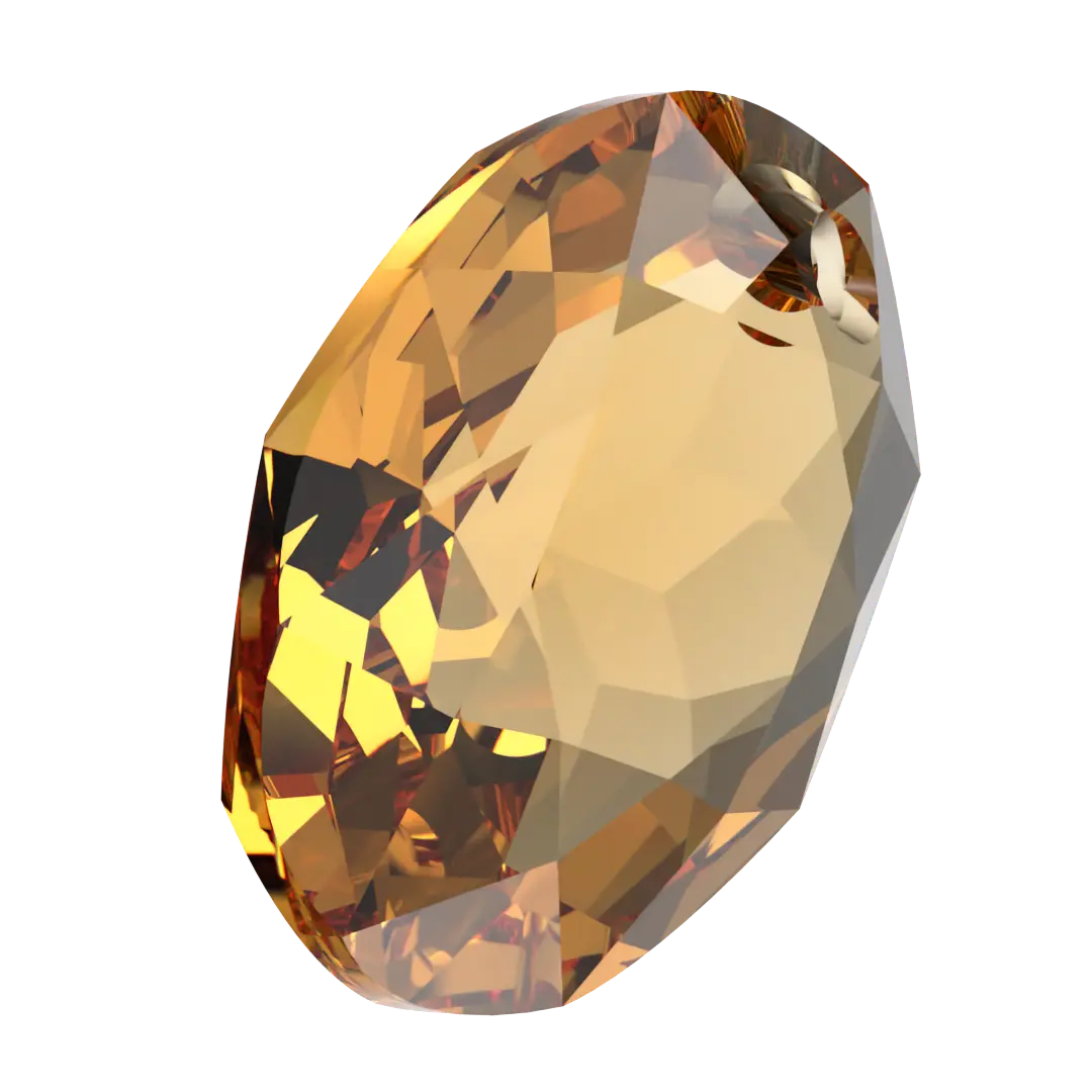 Swarovski Pendants Elliptic Cut (6438) Topaz - Bluestreak Crystals