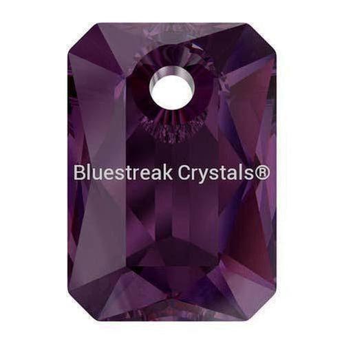 Swarovski Pendants Emerald Cut (6435) Amethyst-Swarovski Pendants-9mm - Pack of 4-Bluestreak Crystals