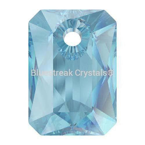 Swarovski Pendants Emerald Cut (6435) Aquamarine-Swarovski Pendants-9mm - Pack of 4-Bluestreak Crystals