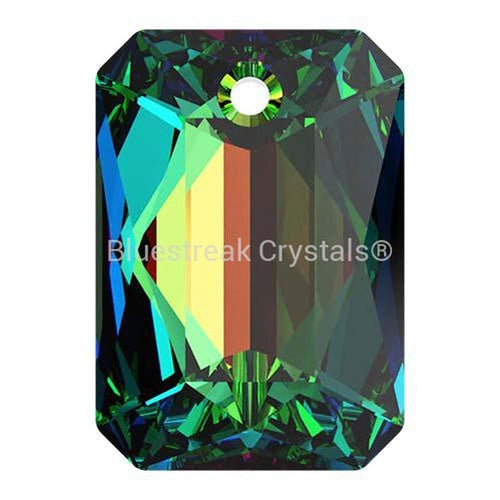 Swarovski Pendants Emerald Cut (6435) Crystal Vitrail Medium P-Swarovski Pendants-9mm - Pack of 4-Bluestreak Crystals