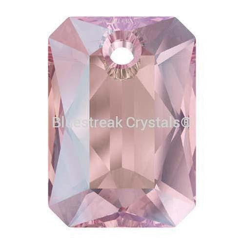 Swarovski Pendants Emerald Cut (6435) Light Rose Shimmer-Swarovski Pendants-11.5mm - Pack of 2-Bluestreak Crystals