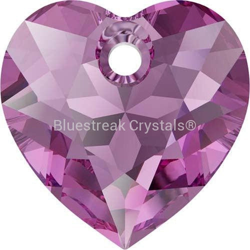 Swarovski Pendants Heart Cut (6432) Amethyst-Swarovski Pendants-8mm - Pack of 4-Bluestreak Crystals