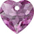 Swarovski Pendants Heart Cut (6432) Amethyst-Swarovski Pendants-8mm - Pack of 4-Bluestreak Crystals