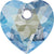 Swarovski Pendants Heart Cut (6432) Aquamarine Shimmer-Swarovski Pendants-8mm - Pack of 4-Bluestreak Crystals