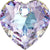 Swarovski Pendants Heart Cut (6432) Crystal Vitrail Light P-Swarovski Pendants-8mm - Pack of 4-Bluestreak Crystals