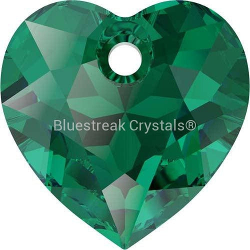 Swarovski Pendants Heart Cut (6432) Emerald-Swarovski Pendants-8mm - Pack of 4-Bluestreak Crystals