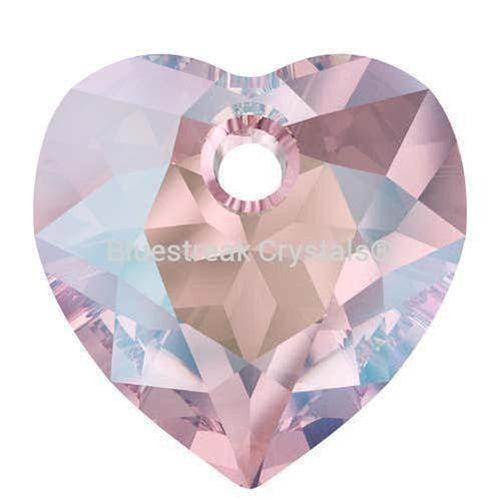Swarovski Pendants Heart Cut (6432) Light Rose Shimmer-Swarovski Pendants-8mm - Pack of 4-Bluestreak Crystals